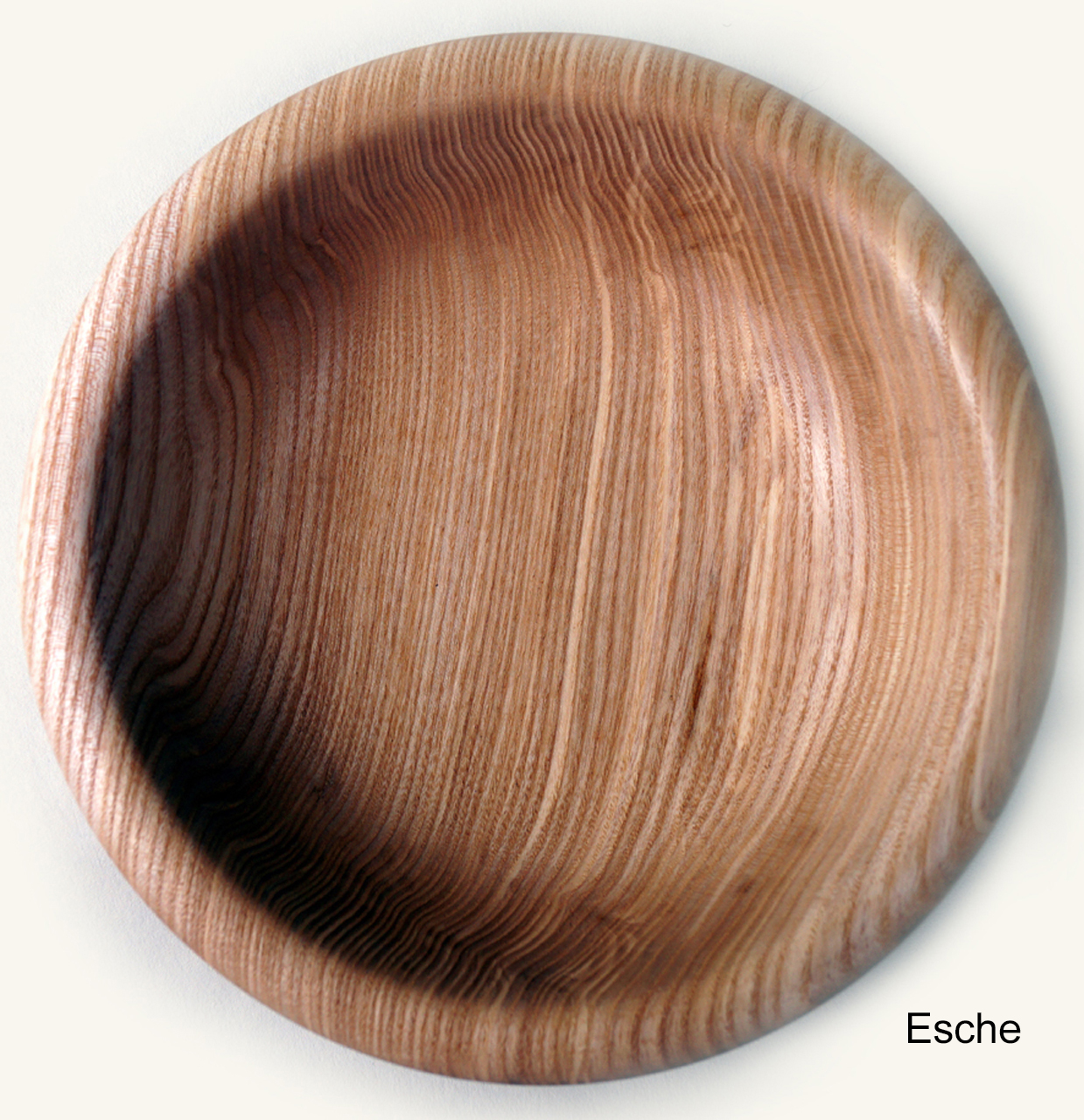 HOLZSCHALE in Tellerform 17 bis 19 cm